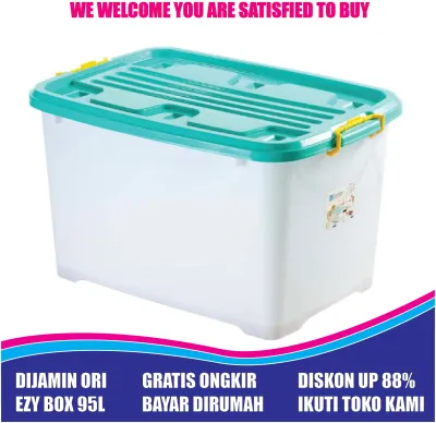 SHINPO / EZY CONTAINER BOX CB 95 LITER PLASTIK KOTAK WADAH PENYIMPANAN SERBAGUNA VARIAN SIZE / WARNA [COD]