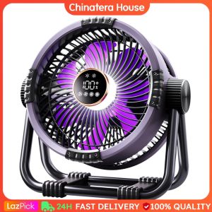 Portable Camping Fan with LED Lantern 20000mAh Rechargeable Battery Powered Fan