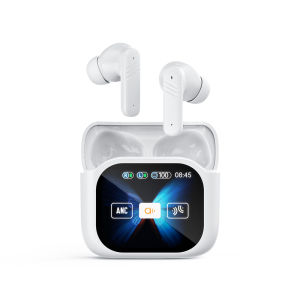 LX-50 Wireless Earbuds with Full Color Smart Screen Active Noise Cancellation Hi-Res Audio Dual Bass and Comfortable Design