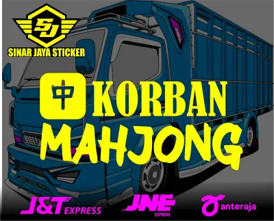 STIKER KORBAN MAHJONG STIKER CUTING VARIASI KACA MOBIL