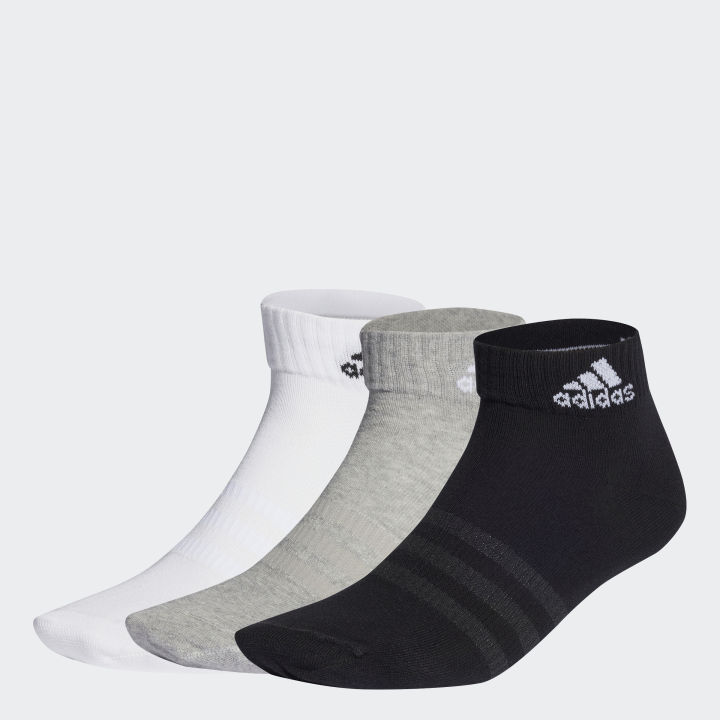 adidas Thin and Light No-Show Socks 3 Pairs - Black