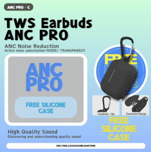 🍎 Wireless Bluetooth Earbuds with Noise Cancelling and Protective Carry Case Wireless Audio Buds Featuring Ambient Mode and Protective Shell