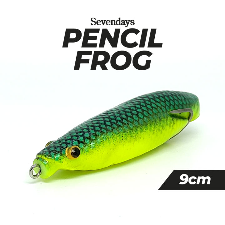 Pencil Frog 9cm/15g Soft Plastic Rubber Frog Killer Haruan Toman Snakehead  Umpan Katak Pancing Fishing Tackle Casting