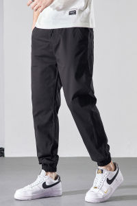 Plus Size Cotton Mens Joggers Pants Ankle Stretch Waist Green Black Khaki