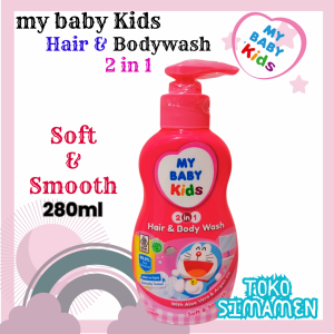 My Baby Kids Hair & Bodywash 280ml botol Pump | shampo & sabun mandi anak harum melembutkan
