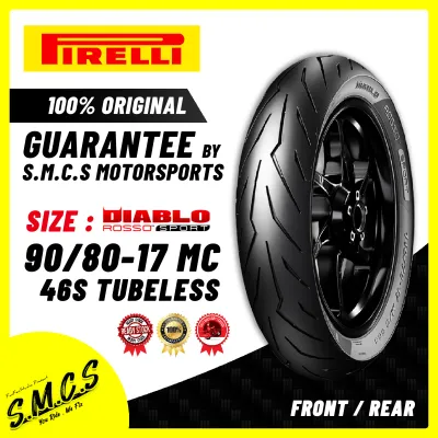 (100%ORI) PIRELLI Tire Tayar Diablo Rosso Sport Rosso III (70/90 I 80/80 I 80/90 I 90/80 I 100/80 110/70-17 I 120/70-17) Tubeless Tayar Motosikal PIRELLI TYRE