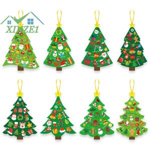 XZ✨✨✨ 24Pcs Giáng Sinh Hàng Thủ Công Cho Trẻ Em-DIY Xmas Tree Đồ Trang Trí Với Sticker Bộ Dụng Cụ-Thiết Lập Cho Kỳ Nghỉ Trang Trí Đảng Ủng Hộ