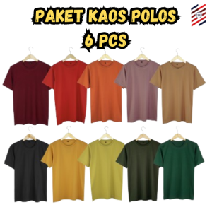 KAOS POLOS LENGAN PENDEK 6 PCS