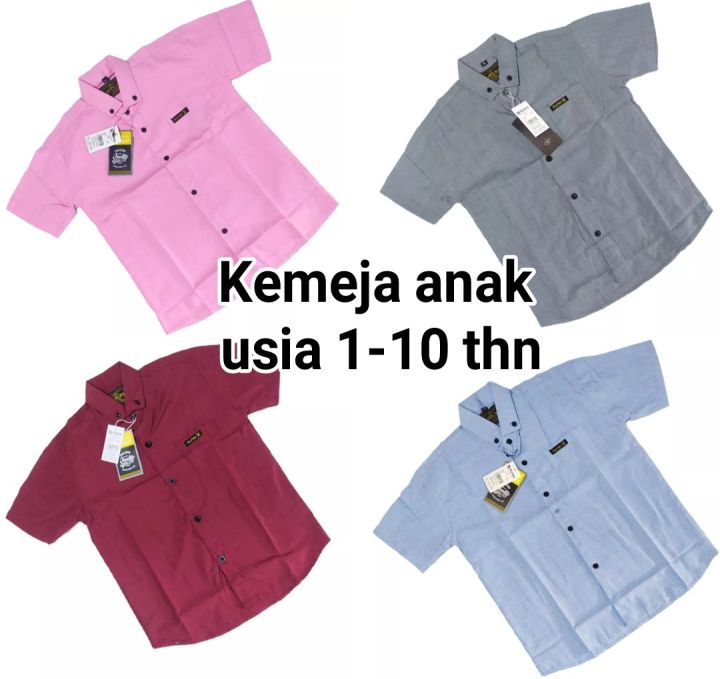 Kemeja polos anak/kemeja anak lengan pendek/kemeja anak laki-laki/baju ...