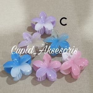 JEDAI / JEPIT RAMBUT / JEPITAN RAMBUT MODEL BUNGA KAMBOJA WARNA WARNI BIRU HIJAU PINK