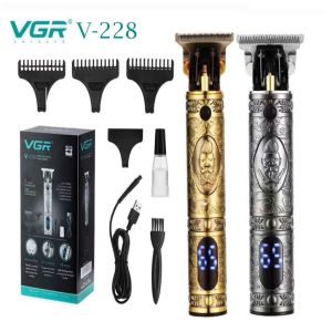 ORIGINAL VGR V-228 Steel Cordless Clipper Professional Hair Trimmer Rechargeable Hair Clipper