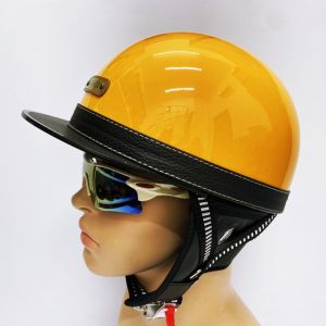 Mũ Bảo Hiểm Nửa Đầu Napoli Có Ốp Da Che Tai Phong Cách Bosozoku Nhật Bản /Nón Bảo Hiểm Kiểu Nhật