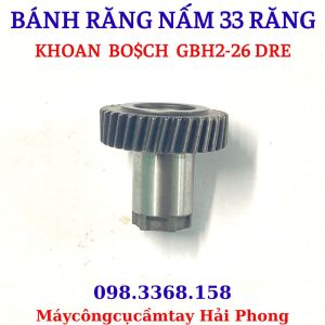 Bánh răng NẤM 33 Răng Bánh Răng Trục Dài ( NHÔNG khoan bê tông BO.S.CH 3 Chức năng GBH2-26DRE )
