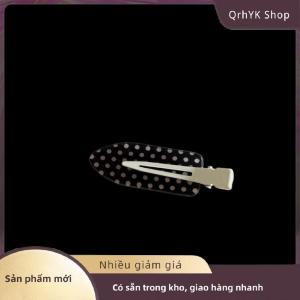 Hàng có sẵn✨ 4 8 chiếc kẹp tóc chấm bi màu trắng đen Kẹp tóc mái bên ngọt ngào dễ thương cho bé gái Quà Tặng phụ kiện tóc hàng ngày đáng yêu