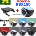 Rapido Monorack Honda RSX150 Combo Set with Top Box Alien ABS Tail Box Siput 35L Universal Milennium RSX 150. 