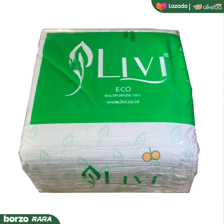 Tissue Livi Pop Up Multipurpose tissu makan kotak 150 s per pcs ...