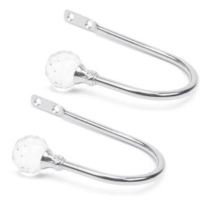 2pcs Multipurpose Curtain Holdbacks Wall Mounted Tieback Hook Accessory for Drapery Support and Hanging Solution