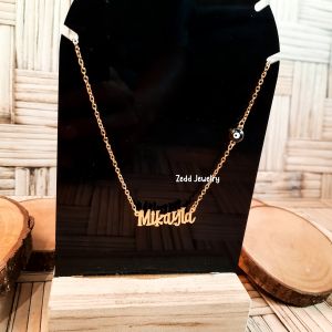 Kalung Nama - Zedd Jewelry: Warna Silver dan Emas Tahan Lama Anti Karat - Cantik Berkualitas Cocok Untuk Kado Hadiah - Penduluos Evil Eye Necklace: Titanium 18K Gold Plated - COD Bayar Di Tempat