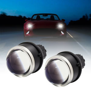 1pcs Blue LED Fog Lights Bi LED Projectors 3Inch PTF Diode Fog Lens 6000K 3000K Universal Auto Lens Car Accessories Tuning