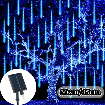 288LED Solar christmas light in Meteor Shower Rain Lights Outdoor Waterproof solar Icicle Lights for Home garden