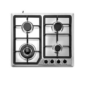 4 Burner Stainless Steel Gas Stove | Built-in Hob with Automatic Flameout Safety | Home Kitchen Cooking Range
