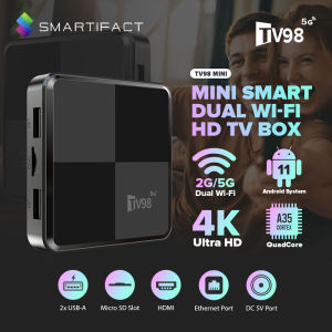 Smartifact MXQ Pro TV98 MINI 4K Smart TV Box Support 2.4G / 5G Dual WiFi Android 11 Smart TV BOX 8GB Quad Core Media Player Set Support DLNA Airplay Miracast TV Receivers