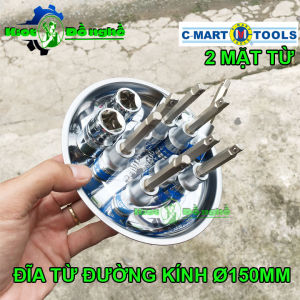 Đĩa nam châm 150mm C-MART L0007-06 đĩa từ thép không gỉ - KIOT ĐỒ NGHỀ