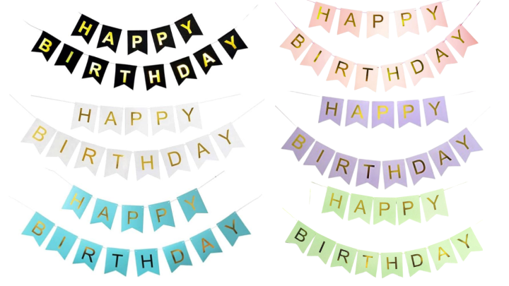 HAPPY BIRTHDAY LETTER BANNER BIG SIZE CARD / SOLD PER PACK / HBD BANNER ...