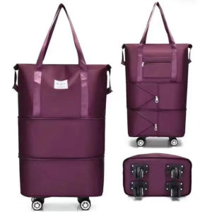 Youfeel Travel bag 3tingkat dengan roda tas travel lipat bisa ekpansi Tas mudik kapasitas besar TXL1014