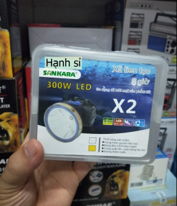 Đèn pin đội đầu siêu sáng 300w đèn pin tích điện chính hiệu sankara X2