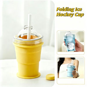 2in1 Foldable Silicone Ice Ball Cup Ice Ball Maker Hockey Cup Portable Summer Cooling Ice Cups