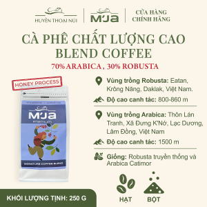 [Premium] Cà Phê Chất Lượng Cao Blend Signature M’JA - 70% Arabica +30% Robusta - Rang Mộc Nguyên Chất Cao Cấp Túi 500g