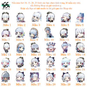 Genshin Impact - Set 10/15/30 Sticker Kamisato Ayaka / Ayaka game Genshin Impact hình dán trang trí vali điện thoại laptop mũ bảo hiểm chống nước chống xướcsiêu đẹp