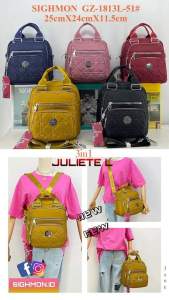 Tas Ransel Multifungsi Sighmon 1813L-40 Bahan Kanvas Terbaru.!!!! Tas Wanita Tas Ransel Wanita Tas Sighmon BISA BAYAR DITEMPAT!!!!
