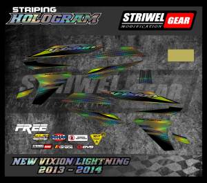 NVL Stiker Striping Standar Yamaha New Vixion Lightning Tahun 2014