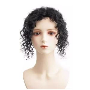 ERYRG Synthetic Wig Womens Hair Piece Fluffy Corn Silk Wool Curl Wig Short Curly Hair Seamless Natural Head Top Hair Patch for Women