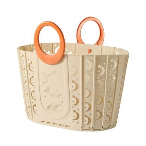 XHLXH พร้อมที่จับ ตะกร้าซักผ้าพับได้ ประหยัดพื้นที่ ความจุขนาดใหญ่ ตะกร้าผ้าพับได้ ทันสมัย ติดผนัง ถังเก็บเสื้อผ้าสกปรก ครัวเรือน