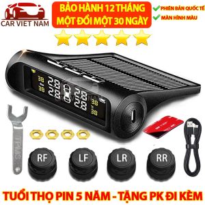 Cảm biến áp suất lốp van ngoài không dây cao cấp chính hãng CAR Việt Nam - Màn LCD màu - Pin mặt trời - BH 12 THÁNG Lỗi 1 Đổi 1 Trong 30 Ngày