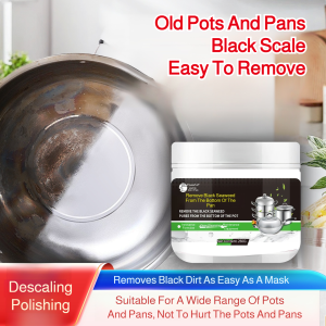 Degreasing stainless steel pot bottoms Seaweed mud cleaner Degreasing pot bottoms Cleansing away black dirt