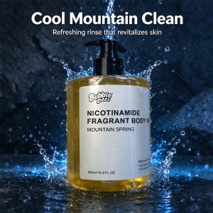 Body Wash Niacinamide 500ml Shower Gel Mountain Spring Fragrant Brightening Glowing Skin Long Lasting Scent Pump