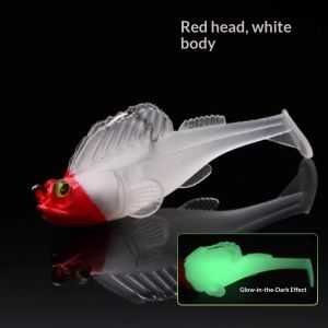 SERENEGLOW Mồi câu mềm thực tế phát sáng trong bóng tối cho nước ngọt và câu cá nước mặn thiết kế chống snag với trọng lượng tích hợp