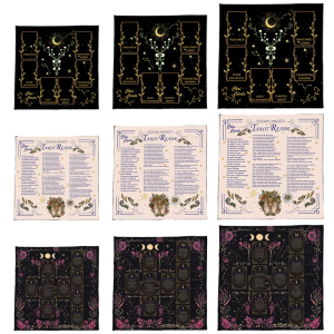 Bàn thờ vải divinations thẻ Khăn trải bàn tấm thảm đọc tarots Khăn trải bàn bàn thờ vải dễ sử dụng