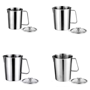 Grade 304 Steel Measuring Cup With Clear Measurement Marking Ideal For Lattes Cappuccinos And Baking Essential
