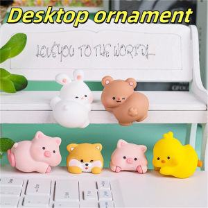 Mini Ornaments Cute Cartoon Computer Ornaments Office Desktop Decorations Workstation Ornaments Resin Crafts Birthday Gifts Durable Collectibles