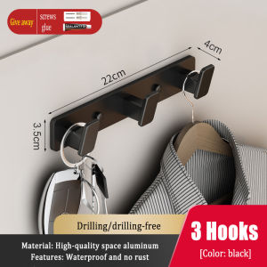 MEIDOO Aluminum Solid Thickened Wall Hook Door Hooks Clothes Hangers Hooks Hanging for KitchenBathroomToilet