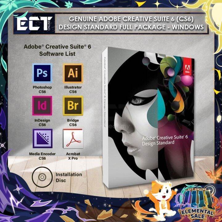 Genuine Adobe Creative Suite 6 (CS6) Design Standard Full Package for  Windows (Commercial Pack) | Lazada