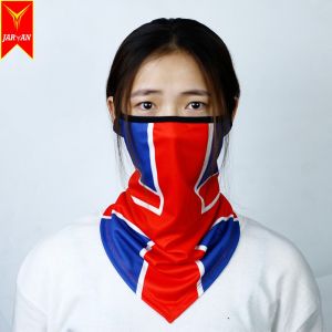 Khăn đa năng Jarvan II vải lưới thoáng mát - Khăn tam giác hở tai mẫu mới màu cờ Anh