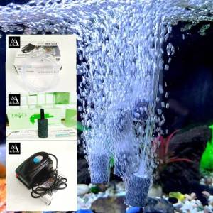 aksesoris akuarium paket siap pakai aerator 1 lubang batu air stone 3 cm dan selang udara