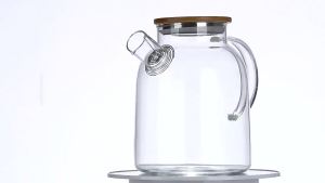 Borosilicate Glass Cold Water Bottle   Stainless Steel Cover Four Seasons Water Pitcher   Household Cold Water Cup Juice Jug Kettle