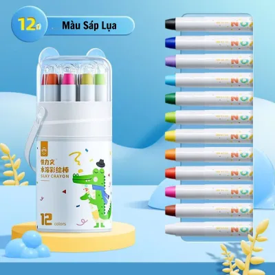 Hộp Màu Sáp Lụa Màu Dầu An Toàn Không Dính Bẩn Tay Có Tay Cầm An Toàn Cho Bé ( SILKY CRAYON)-Tiệm Nhà Sóc 2023
